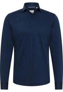 Рубашка Slim Fit на пуговицах ETERNA, темно-синий