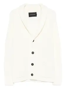 Кардиган с шалевым воротником и отделкой в рубчик TAGLIATORE, нейтральный