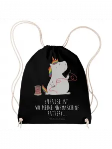 Спортивная сумка Mr & Mrs Panda Sportbeutel Einhorn Näherin, черный