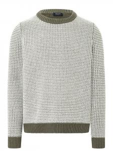 Maerz Muenchen Шерстяной свитер темно-зеленого/белого цвета