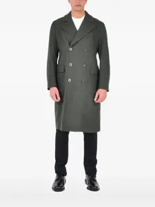 Двубортное пальто с поясом Boglioli, серый