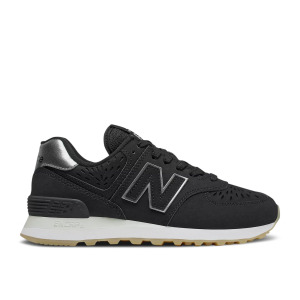 Кроссовки New Balance Wmns 574 'Black Dark Silver Metallic', черный