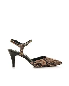 Женские туфли-лодочки с открытой пяткой и застежкой на щиколотке Mustang, коричневый