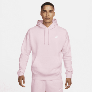 Худи Nike Sportswear Club Fleece Pullover Hoodie, цвет Pink Foam/Pink Foam/White