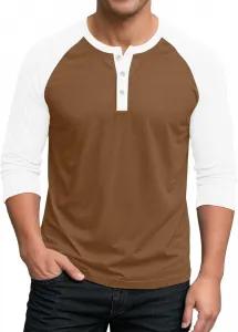 Мужская футболка поло с регланными рукавами 3/4 и цветными вставками LCMTWX