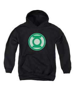 Толстовка с капюшоном Youth Green Symbol Green Lantern, черный