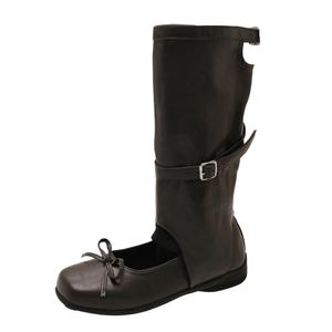 Сапоги женские кожаные серые Happy Fish, Leather Gray