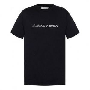 Футболка homme embroidered logo printing short sleeve black Dior, черный