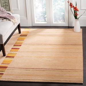 Ковер SAFAVIEH, 183 x 275 см, Tibetan Collection, Beige, ручной работы из современной шерсти, идеально подходит для помещений с высокой проходимостью в гостиной, спальне (TB510A)