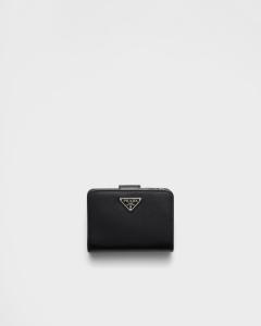 Маленький кошелек из сафьяновой кожи Prada, черный
