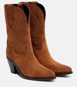 Замшевые ковбойские сапоги Wish Star 40 Golden Goose, желто-коричневый