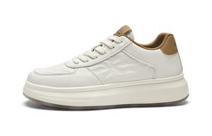 Низкие кроссовки для скейтбординга с противоскользящей амортизацией для мужчин HLA, White Brown