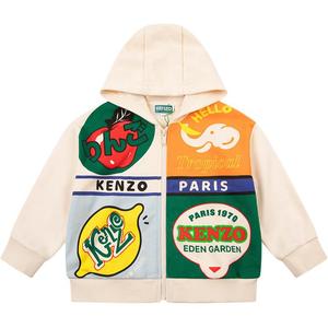 Свитшот FW24 Sandy Beige Kids' KENZO, бежевый