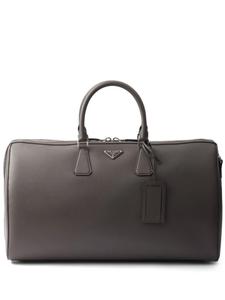 Prada дорожная сумка из сафьяновой кожи, серый