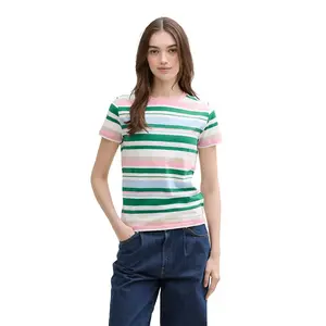 Футболка с коротким рукавом Tom Tailor Modern Stripe, разноцветный