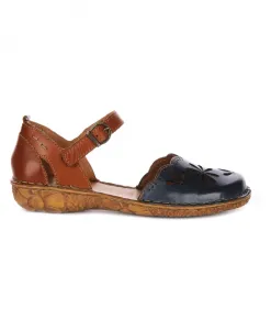 Кожаные сандалии с цветочным принтом Josef Seibel, коричневый