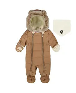 Универсальный комбинезон для новорожденных, предназначенный для использования в автокресле. Deux Par Deux, коричневый