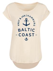 Удлиненная футболка с логотипом Baltic Sea Knut & Jan Hamburg в цвете Whitesand F4NT4STIC