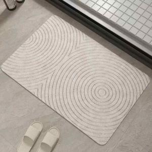 AOVOC Ковер 120х180 см из ПВХ для ванной комнаты, японский стиль, римский узор, нескользящий