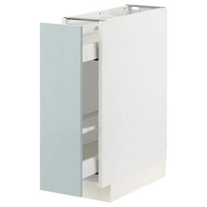 Базовый шкаф/выдвижная фурнитура METOD/MAXIMERA IKEA, 20x60x70 см, цвет white/kallarp light grey-blue