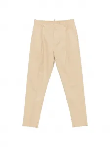 Брюки со складками спереди Dsquared2, бежевый