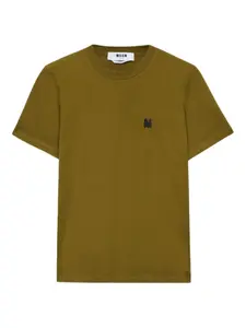 Футболка с вышитым логотипом Msgm, зеленый