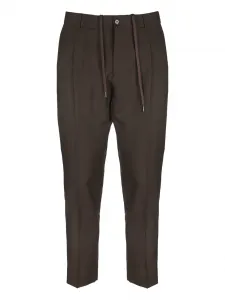 Плиссированные брюки на шнурке Be Able, коричневый