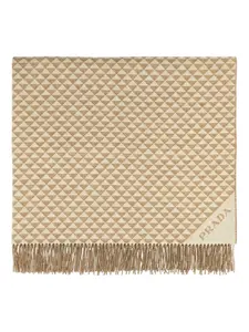 Одеяло с логотипом Prada, нейтральный