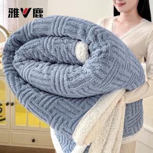 Yalu Вельветовое покрывало с жаккардом 180х200 см, цвет сине-серый