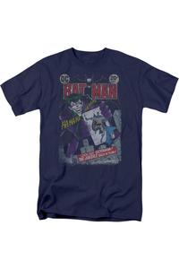 Футболка Batman #251 с коротким рукавом для взрослых с эффектом потертости Gildan, темно-синий