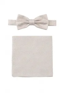 Комплект с галстуком-бабочкой prince + нагрудный платок Prince Bow Tie, Beige
