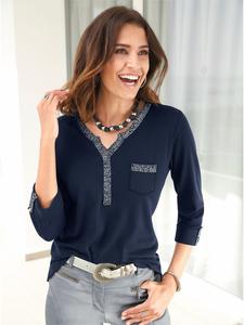 Рубашка с рукавами 3/4 темно-синего цвета WITT WEIDEN