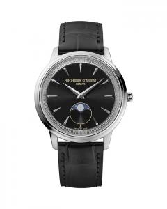 Монета Moonphase, часы, 37 мм Frederique Constant, черный