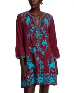 Платье с принтом Johnny Was, мультиколор