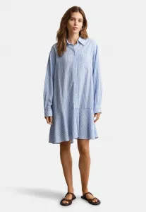 Платье-Рубашка в полоску из жатой ткани Gant, Palace Blue