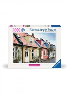 Пазл Ravensburger из 1000 деталей: Дома в Орхусе, Дания, в цвете