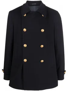 Двубортное шерстяное пальто TAGLIATORE, синий
