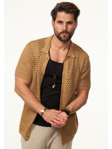 Футболка поло SOULSTAR, желто-коричневый