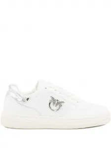 Кожаные кроссовки с логотипом PINKO, белый