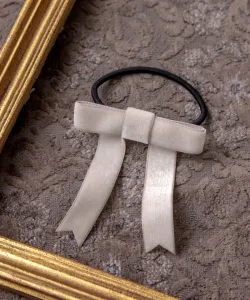 Бархатная лента эластичная Panpantutu, цвет Silver Gray