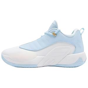 QIAODAN Противоскользящие и износостойкие суперлегкие низкие баскетбольные кроссовки мужские Jordan White небесно-голубого цвета
