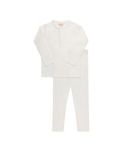 Унисекс комплект для отдыха с сердечками и звездами в технике пойнтель - Baby, Little Kid Ely's & Co., белый