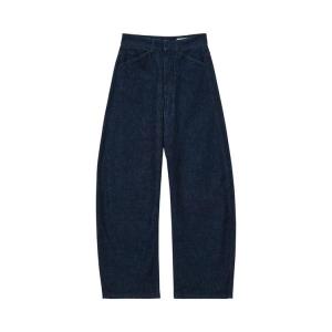 Брюки Lemaire High Waisted Curved Pants, Denim Indigo