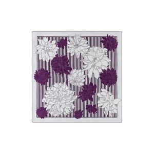 Roeckl Платок 'DAHLIAS & STRIPES' в темно-синем, темно-фиолетовом