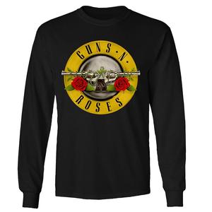 Мужская классическая футболка Guns n' Roses Bullet с длинными рукавами Licensed Character, черный