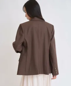 Двубортный шерстяной жакет Noela, цвет Cha