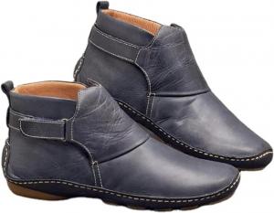 Женские ботильоны Oiangi 2023 года с круглым носком, низким скрытым каблуком, однотонные, удобные для улицы, противоскользящие, повседневная обувь для женщин, A#01 Gray