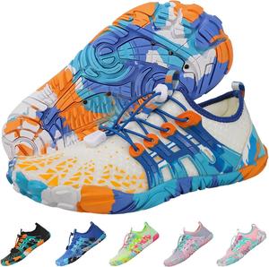 Кроссовки для походов для женщин и мужчин, кроссовки для трейлраннинга, нескользящие дышащие походные ботинки, тренировочная обувь, водные обувь с широким носком Foehiex, голубой