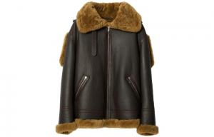 Burberry Мужская кожаная куртка, цвет Dark Brown