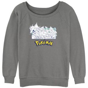 Махровый свитшот с напуском и рисунком Pokémon Licensed Character, серый